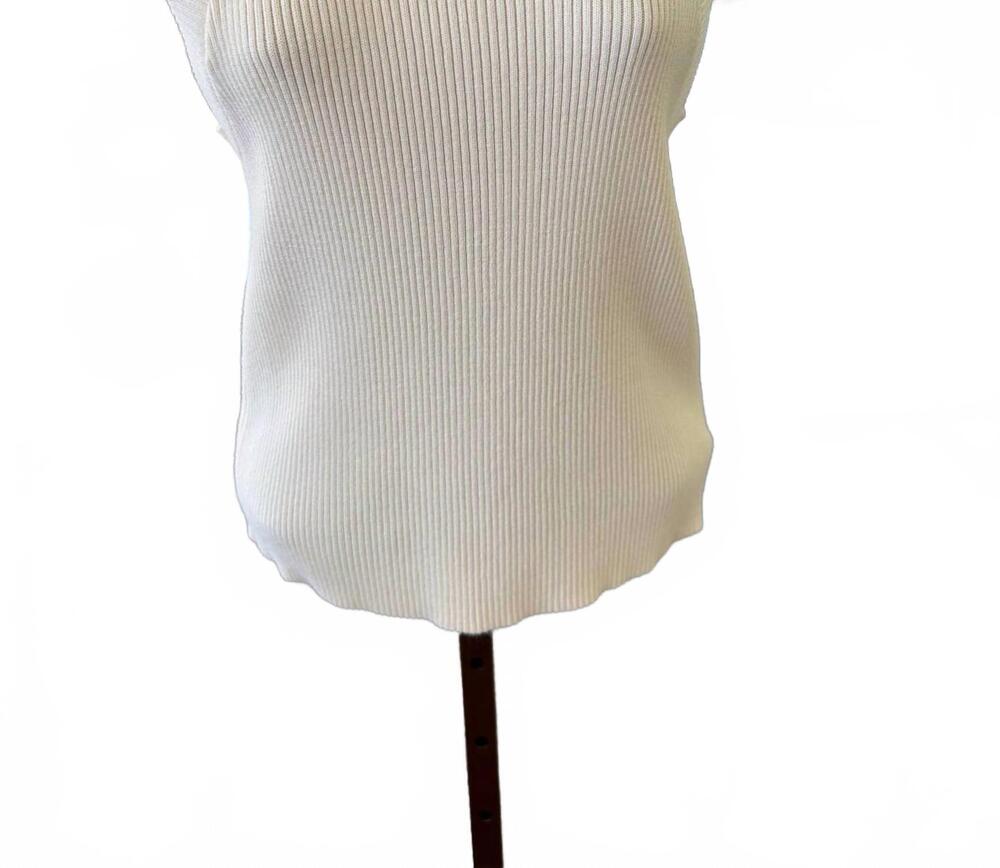 NEW FRNCH women's linnea ribbed knit tank in ivory